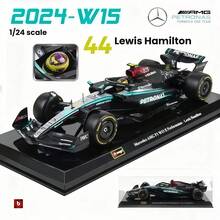 Burago 1:24 Modelo de coche de carreras Ferrari F1 SF24 Fórmula 1 de aleación, Ferrari, Red Bull, McLaren, Mercedes, juguete de coche realista coleccionable, regalo para hombres - Multicolor - Ver 6