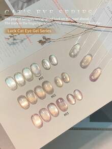SHANGFEIYA 10ml Beckoning Cat Eye Gel Nail Polish - 3 Colors Glitter Magnetic Gel Nail Polish, Semi-Permanent UV/LED Removable Gel, Suitable For Nail Salons And DIY, Long-Lasting Glossy Nail Art, Suitable For Women And Girls, 1pc/3pcs Set - Multicolor - View 12