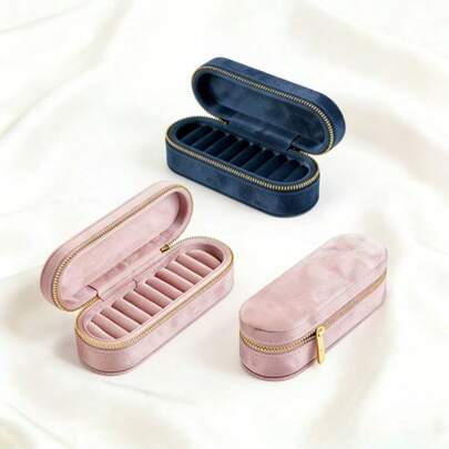 Luxury Velvet Ring Box, Jewelry Tray, Jewelry Storage & Display Box, New Product Jewelry Box, Desktop Ring Storage Box, High-End Jewelry Organizer, Dual-Use Jewelry Display & Storage Box