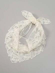 1pc Women Bandana Lace Floral Trim Scarf Neckerchief For Dress - Nhiều màu 9 - Xem 5