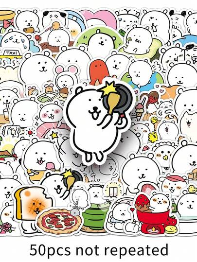 Cute & Fun! White Bear Stickers, Waterproof Vinyl Decals Suitable For Stationery DIY Crafts, Adorable Kids Party Favors, Home Room Decor, Party Decorations, Birthday Gifts, Various Holiday Gifts, Fashion Items. DIY. Suitable As Gifts For Friends Or Partners. Graduation Ceremony - Opening Ceremony. Back To School Gifts - Graduation Gifts. Valentine's Day Gifts. Decorative Stickers, Back To School Essentials. Party Favors. School Supplies. Minimalist Design