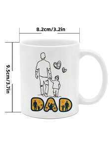 1pc Father's Day Limited Edition Printed Mug, Holiday Gift, Creative Mug, Family, Coffee Cup, Suitable For Dining Room, Living Room, Bedroom, Office, Tea Room, Etc. - Multicolor - View 7