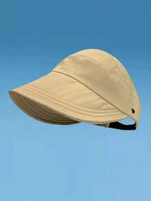 1pc Fashionable & Versatile New Loose Brim Hat, Suitable For Ponytail, Chic Accessory,Summer,Beach,Holiday,Travel - B - View 12