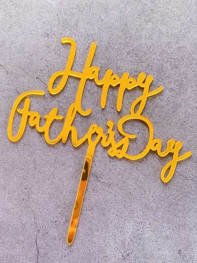 1pc Father's Day Acrylic Cake Decoration, Suitable For Husband, Father, Father, Male God, Intimate Lover Cake Decoration