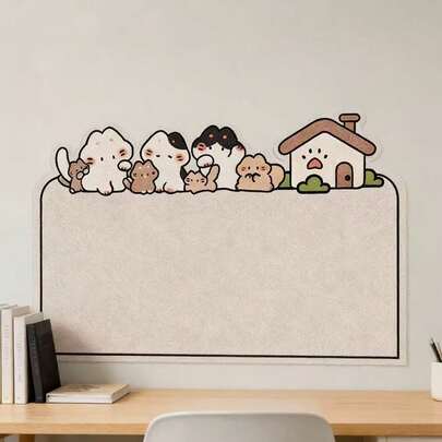 Bảng nỉ hoạt hình 40x60cm, trang trí tường trưng bày ảnh sáng tạo, decal dán tường bằng nỉ.