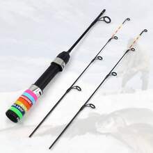SEACHASER 57cm/1.87ft Portable Fishing Rod, Carbon Fiber Ultra Soft & Lightweight Fishing Rod, Easy To Operate, Suitable For Beginners And Experienced, Fashionable Fishing Rod With Random Color Handle, Suitable For Ponds, Reservoirs, Streams To Fish Small Fish - Multicolor - View 2