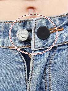 5/8/10pcs Adjustable Waistband Extender Set, Flexible Pants Waist Extender, Seamless Invisible Design, Stretch Waist Button For Jeans, Removable & Adjustable Universal Waist Button - Multicolor - View 4