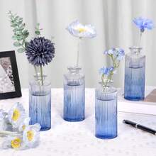 Tomnk 9/12 件玻璃花瓶、活花瓶、散装小花瓶、迷你花瓶、餐桌装饰、婚宴、家居装饰、春季装饰（透明）、花园装饰、花盆、户外装饰 - 彩色 - 查看 10