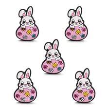 5颗复活节硅胶珠，可爱兔子造型带孔珠子，DIY串珠，手工饰品配件 - 彩色 - 查看 15