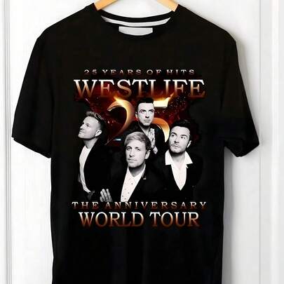 1PC Westlife 25 Years Of Hits The Anniversary World Tour Graphic Women's T-Shirt
