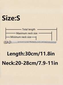 1pc Adjustable Sparkling Diamond Rhinestone Pet Collar, Shiny Fashion PU Leather Collar With Bell And Buckle, Cute Personalized Shiny Collar For Daily Wear - Silver - View 8