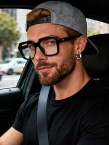 男士眼镜 - 黑色 - 查看 1