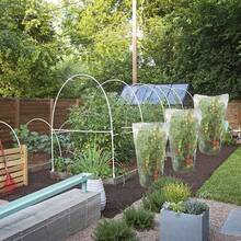 1 Pc Fruit Tree Netting Cover With Drawstring Garden Netting Bags Fruit And Plant Protection Bag Garden Mesh Plant Mulch For Vegetables Fruits Flowers Protect Vegetable Fruit Trees From Insect Birds - Insect Netting - View 4