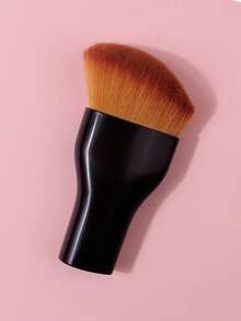 1pc Multi-Functional Angled Makeup Brush, Foundation Brush, Blush Brush, Contour Brush, Powder Brush, Soft & Non-Cakey Beauty Tool - Black - View 4
