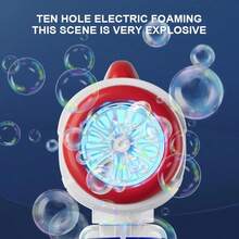 Juguete eléctrico de burbujas para niños al aire libre, modelo de astronauta, máquina de burbujas totalmente automática, soplador de burbujas automático, juguete de burbujas, regalo de burbujas - Multicolor - Ver 8