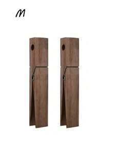 2pcs Extra Large Wooden Clothes Clips Towel Rack, Oversized Wooden Clips Towel Rack With Hooks, Farmhouse Decor For Housewarming Gift, Home Storage, Multi-Purpose Clothes Drying Rack, Bathroom Wall Decor, Bathroom Accessories - Multicolor - View 10