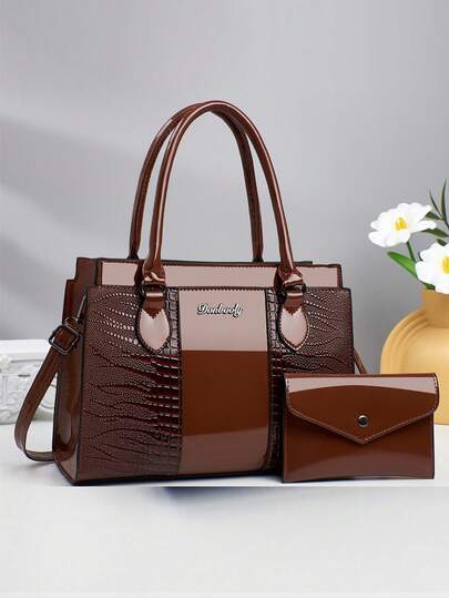 New Minimalist Women's Combination Bag, Classic Elegant Stylish Durable, Convenient For Carrying Out, Versatile For Casual Wear In All Seasons, Suitable For Travel And Shopping, Spacious Capacity, Can Be Carried Separately Or Diagonally, Octopus Pattern