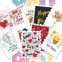 36pcs Vibrant Love Graffiti Healing Stickers Pack | Gentle Vinyl Decals With Colorful "Heart Designs | For Laptop, Water Bottle & Gift | For Romance Lovers & Cheerful Vibe Enthusiasts Scrapbook Supplies Stationery Funny Stickers - Rectangle - View 4
