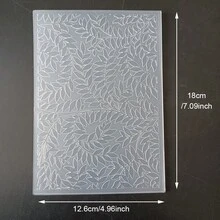 Bìa hồ sơ dập nổi 2D, khuôn dập nổi thủ công DIY cho sổ kế hoạch, họa tiết lá cọ, trái tim, vân gỗ, chấm bi, bàn cờ, khảm, bánh răng, đồng hồ, cây cối, trang trí nền cho album ảnh. - 2D dương tính - Xem 4