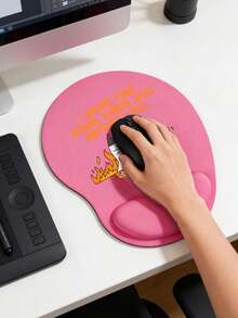 Ergonomic Wrist Rest Mouse Pad, "Hope This Email Finds You Before I Do", Cartoon Cat Flame Pattern Laptop Design, EVA Wrist Support Cushion, Non-Slip Memory Foam Mouse Pad, Mouse Pad With Comfortable Wrist Rest, Comfortable Skin-Friendly Desktop Support, Desktop Protection Pad, Suitable For Gaming, Office, Non-Slip, Suitable For Office Computer, Laptop, Home Use, Graduation Season Souvenir, Perfect Mother's Day Gift, Back To School Season - View 6