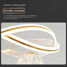 Modern Acrylic Ceiling Light Fixture, Suitable For Bedroom, Living Room, Dining Room And Other Environments - White - View 3