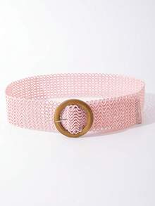 1件装 女士波西米亚风蜡绳镂空手工编织装饰腰带 - B - 查看 15