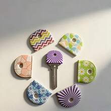 4 chiếc nắp đậy chìa khóa silicon, nắp đậy chìa khóa hoa văn nhiều màu sắc với các họa tiết đường kẻ, hoa, hình tròn, thiết kế mới lạ, dụng cụ nhận dạng chìa khóa linh hoạt, nhận diện nhanh chóng, chất liệu bền, thiết kế vui nhộn, phụ kiện móc khóa, phù hợp với chìa khóa cửa, chìa khóa nhà, chìa khóa văn phòng, bảo vệ chìa khóa chống trượt bền bỉ, thẻ nhận dạng chìa khóa. - Xem 6