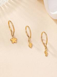 女士几何戒指三件套 - 幾何 - 查看 4