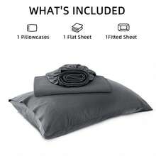 SERAPHINEX Sheet Sets With Pillowcases - Dark Grey - View 7