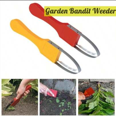 Garden Bandit Hand Loop Weeder, Portable Anti-Slip Handle Effortless Gardening Tool