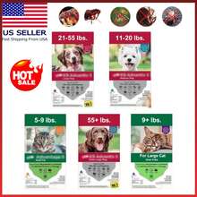 All-In-One Flea Ticks Mosquitoes Solution Prevetion For Dogs & Cats 5–55+ Lbs – 6 Month Supply, Fast-Acting Waterproof Protection, Long-Lasting - Small Cat - View 1