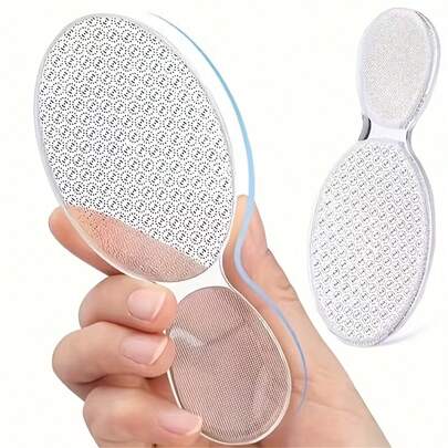 Foot Care Callus Remover! Really Effective! Amazing! 8-Shaped Transparent Foot File With Storage Box!