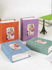 Album ảnh cá nhân hóa cỡ lớn 6 inch, có thể tùy chỉnh tên/văn bản - 100 trang trắng, bìa và trang ảnh được cá nhân hóa, thích hợp làm quà tặng cho gia đình, bạn bè, tiệc tùng, đám cưới, sinh nhật, album ảnh bằng nhựa bền chắc. - Nhiều màu - Xem 5
