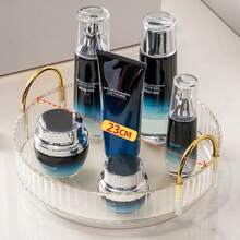 360 Degree Rotating Multi-Functional Makeup Organizer, Large Capacity Bathroom Storage Rack, Vanity Makeup Organizer - Multicolor - View 7