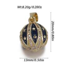 1pc Copper Creative New Easter Egg Hot Air Balloon Pendant, DIY Bracelet Necklace Phone Chain Jewelry Accessory - Multicolor - View 14