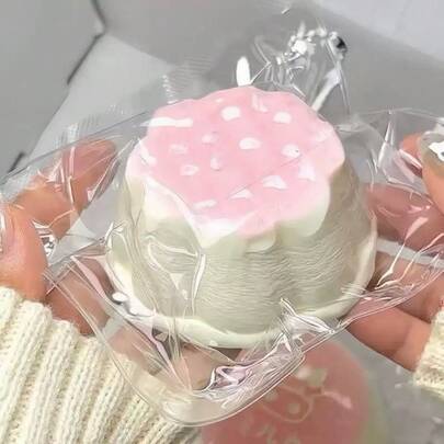 1个蜜桃牛奶系列慢回弹玩具，手工硅胶挤压玩具，硅胶材质，超慢回弹，青少年及成人减压玩具，生日/节日礼物