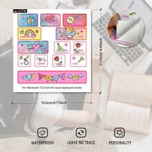 Cartoon Pattern Keyboard Function Sticker Skin Compatible With Apple Air - View 6