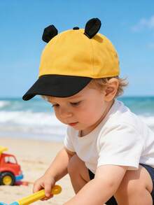 1pc Toddler Boys/Girls Baseball Cap, Soft Sunshade Hat With Cute Bear Ears, Adjustable Children Baseball Cap - Baseball Cap - View 4