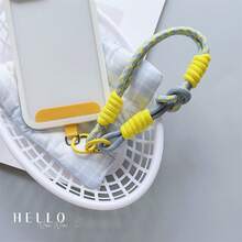 Shockproof Lanyard Gasket New Handmade Woven Short Wrist Strap With Phone Case Connector Universal Phone Case Accessory Anti-Slip Anti-Drop Portable Pendant Spring Gift Birthday Anniversary Wedding Party - Multicolor - View 4