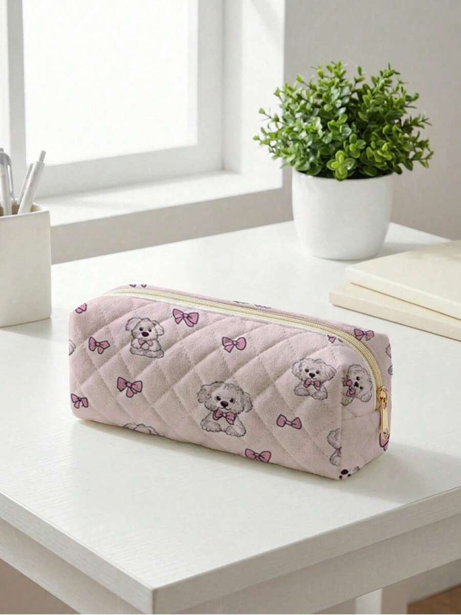 Funny Pattern Cosmetic Bag, Lightweight Zipper Makeup Pouch, Pencil Case, Classic Shaped Pen Bag, Suitable For School/Students/Back To School Season - Multicolor - View 1