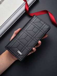 SHABILI Ví dài nam dung lượng lớn nhiều ngăn, ví đựng thẻ đa năng tiện dụng cho nam giới, ví cầm tay du lịch mùa hè. - màu đen - Xem 1