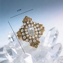 1pc Shiny Vintage Zinc Alloy Retro Palace Style Brooch Pin, Suitable For Women's Daily Wear On Sweaters, Coats, All Year Round - Multicolor - View 10