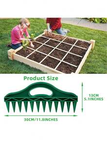 2Pcs Small Garden Spacer Aid For Planting Seeds, Laying Out Ideally Straight Spaced Rows. The Tool Is 12 Inches Long And Can Be Drilled 12 Holes At A Time - A - View 2