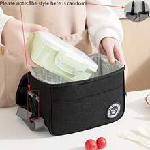 1pc/2pcs Kitchen Storage & Travel Food Container, Square Bento Box Bag Insulated Lunch Bag, Picnic Bag, Bento Box Tote Bag, Pouch-In-Pouch, Reusable Insulated Lunch Bag, Bento Bag, Bento Box Tote - Multicolor - View 5