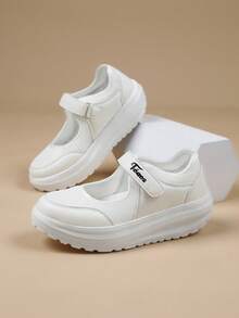 Women's Mary Jane Platform Walking Shoes With Adjustable Strap - White - View 1