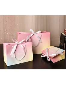 5 chiếc túi quà hoạt hình, túi có quai xách dùng để đựng quà tặng, quà lễ hội, đóng gói, gói quà, túi giấy. - Bánh Macaron - Xem 2