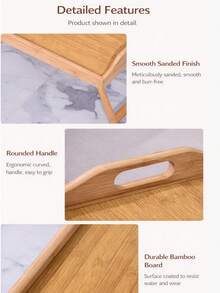 Esta mesa de centro de bambú plegable, portátil y multifuncional no requiere ensamblaje y es perfecta para salas de tatami, balcones y oficinas. - Amarillo Mostaza - Ver 7