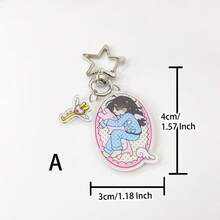 1pc Original Acrylic Keychain Pendant, Cute Pajama Cartoon Bag Charm, Fashionable JK Girl Student Y2K Retro Japanese School Style Cute Street Casual Party Acrylic Phone School Souvenir Gift, Ideal For Girlfriend - Multicolor - View 13
