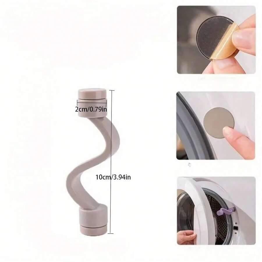 Magnetic Stabilizer For Washing Machine Door, Easy To Install, Flexible Design, Fits Most Washing Machines And RV Laundry Doors, 1. TYLH - Mini Brown Color - View 1