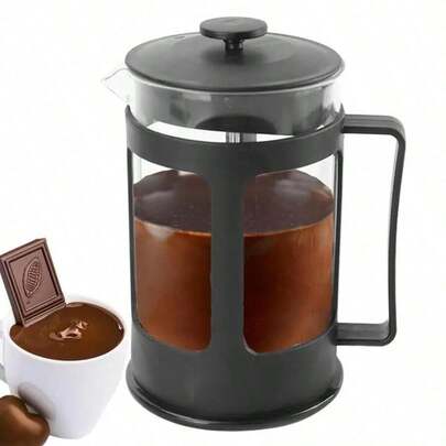 Bình pha cà phê/trà kiểu Pháp 350ml/600ml, bộ lọc bằng thép không gỉ, bình pha cà phê nhỏ giọt cầm tay, nhựa borosilicate chịu nhiệt.